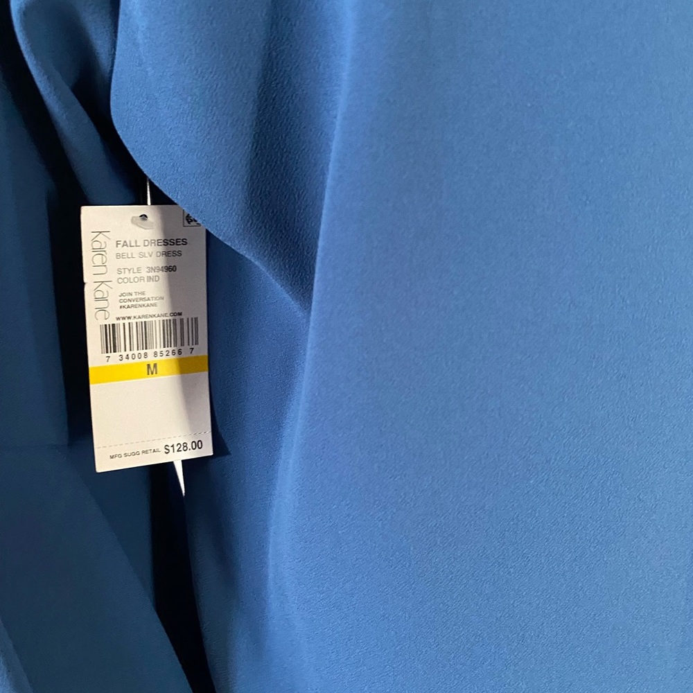 karen Kane New with Tag attached blue v-neck size M - Picture 2 of 8